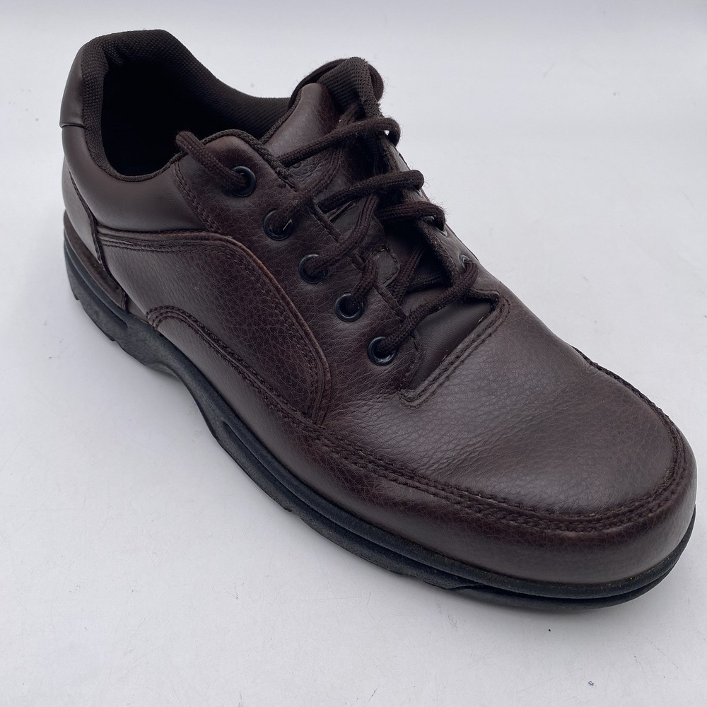 Rockport Ridgefield Eureka Walking Shoes Mens 10.5 M Brown Leather Lace Up